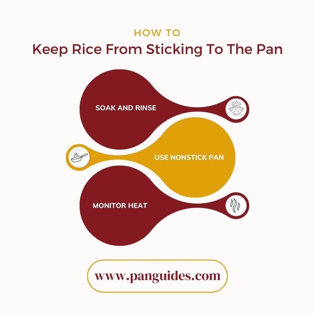 how to stop rice from sticking to the pan